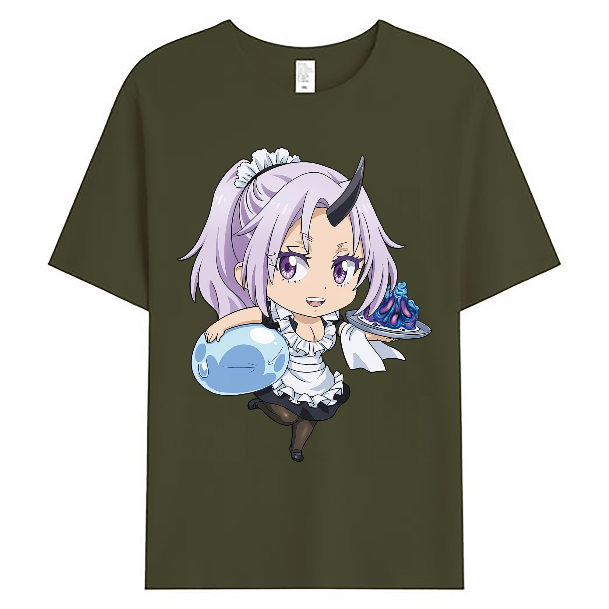 （画像用） 転スラ Regarding Reincarnated to Slime 綿100％ メンズ半袖Tシャツ｜肌触りやわらか＆通気性